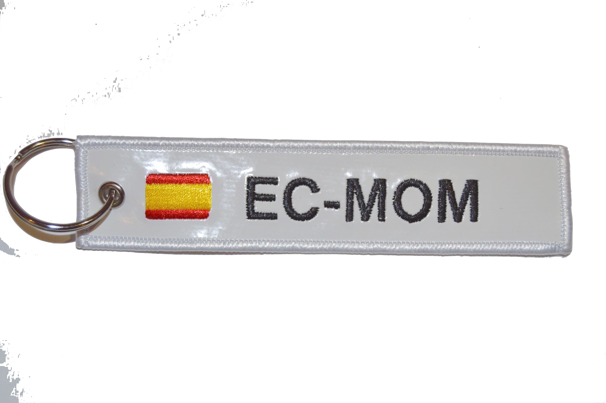 Llavero EC-MOM (Charol blanco)